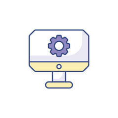 Development icon design with white background stock illustration