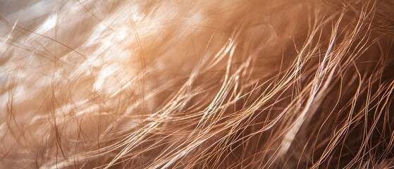 Poster - Intricate Close Up Highlighting the Delicate Anatomical Structure and Radiant Natural Glow of Individual Hair Strands and Follicles