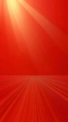 Wall Mural - red background, rays of light shining down from the top left corner red gradient background, flat vi
