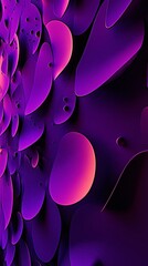 Wall Mural - abstract purple background with a pink and orange gradient, glowing spheres, digital, style, purple,