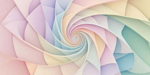 Aufkleber - Abstract pastel swirl background creating hypnotic effect