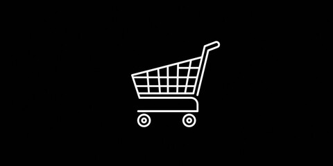 Poster - Shopping cart icon representing online shopping and retail
