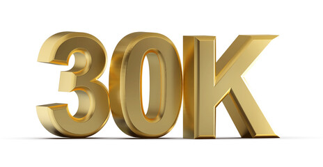 30K Follower 3D Render Golden