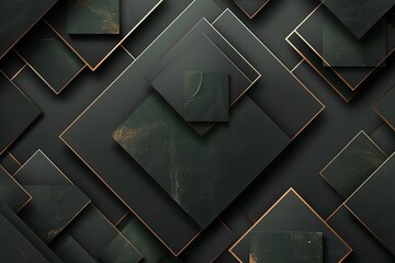 Abstract black and gold geometric background.