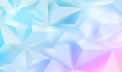 Poster - abstract background of low poly frosted glass surface, polygon shapes. low poly crystal faceted gems