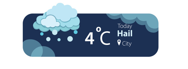 Wall Mural - Hail Weather Forecast Widget Application Template