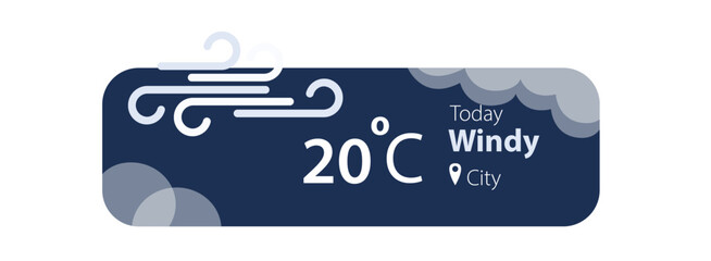 Wall Mural - Windy Weather Forecast Widget Application Template
