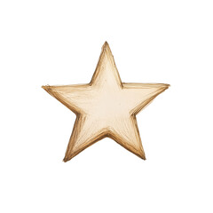 Poster - A hand-drawn star, imperfect lines, slightly tilted, on a white canvas. Subtle watercolor texture, soft shadow beneath, lightly textured background for added depth, calm and serene atmosphere, hd qual