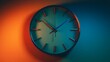 © SkoldPanda - Realistic Clock with Blue and Green Colors Showing 12 O'Clock