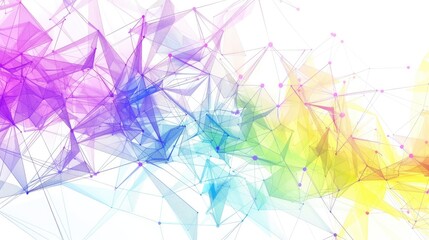 Wall Mural - Abstract Colorful Network Structure