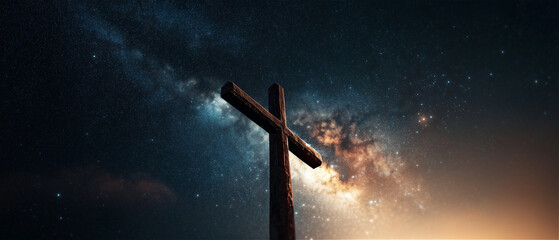 Wall Mural - The Milky Way, the Cross, the Glory of Creation