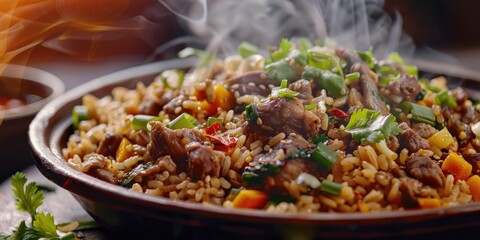 Poster - Delicious Chinese Xinjiang Mutton Hand Pilaf