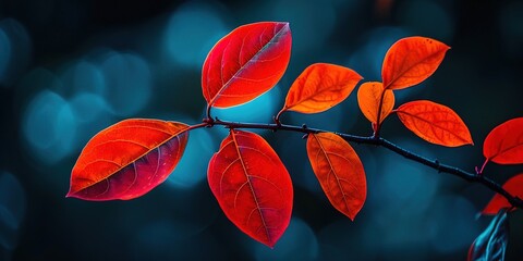 Poster - red and yellow leaves