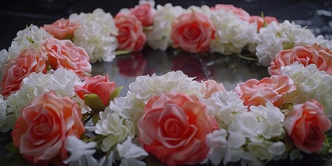 Sticker - red and white tulips