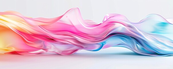 Poster - abstract fluid shapes in vibrant colors, organic shapes, dynamic and flowing. ,