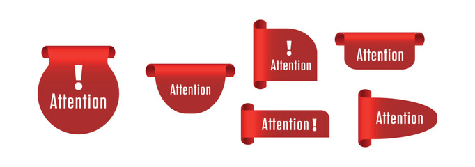 Wall Mural - attention sign	