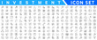 © Muhammad A. grapix - Investment Line Editable Icons set. Finance icon set. With Concepts like Profit, Losses, Stock, Tax, Exchange, Budget, Funds, Earnings, Money and Revenue icons. Blue Colored Outline Icons