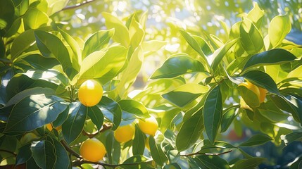 Poster - lush lemon leaves