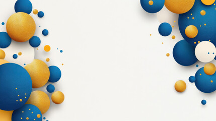 Poster - Explore a vibrant abstract backdrop featuring a blue and gold circle light effect, perfect for modern designs.