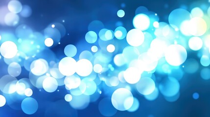 Sticker - Vibrant blue abstract background featuring a dreamy bokeh effect, perfect for modern digital art projects.