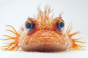 Wall Mural - Close-up Portrait of a Spiny-haired Fish with Large Eyes