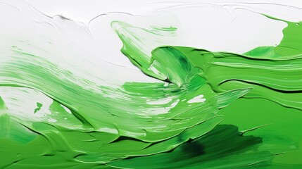 Poster - vibrant paint stroke green