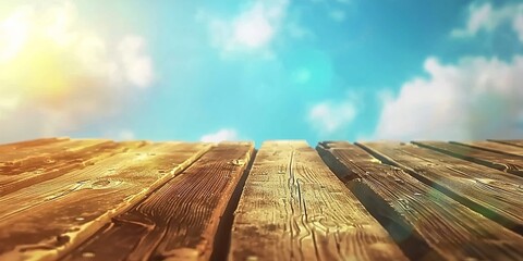 Wall Mural - table and field