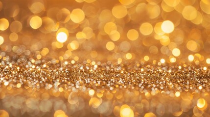 Poster - Golden Bokeh Background