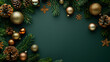 © ARTwithPIXELS - Wallpaper for christmas with green background and christmas decoration