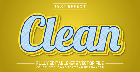 Wall Mural - Clean font Text effect editable