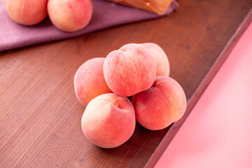 Juicy sweet peaches.
Image of a delicious peach.
