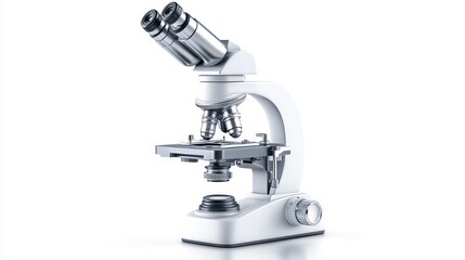 Close-up of a modern laboratory microscope