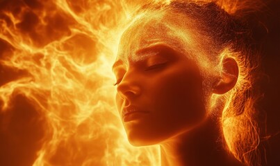 Human headaches during magnetic storms related to solar bursts affecting mental health. Concept Solar storms, Magnetic fields, Mental health, Headaches, Human, Generative AI