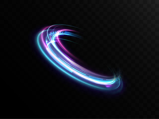 Wall Mural - Light bright blue swirl. PNG podium light effect on dark background. Bright light round teleport podium. Magic gate in a fantasy game. Vector 10 EPS	
