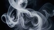 © Fuljan - Abstract smoke and mist swirling against a dark background with soft, ethereal lighting, perfect for fragrances or high-end fashion. Made with generative AI technology