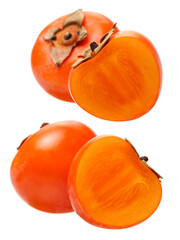 Poster - persimmon on a white background