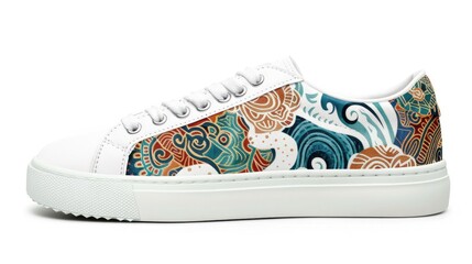 Wall Mural - White Sneakers with Colorful Pattern