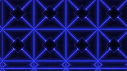 Wall Mural - abstract beautiful blue neon mandala design concept background 4k animation.