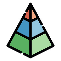 Wall Mural - pyramid chart icon