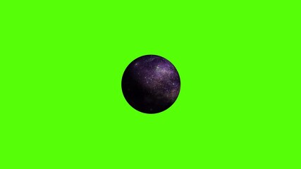 Wall Mural - green screen, purple planet animation 4k.