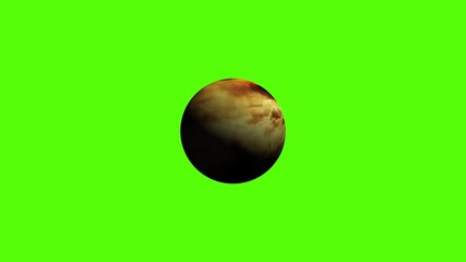 Wall Mural - green screen, planet animation with atmospheric time lapse.