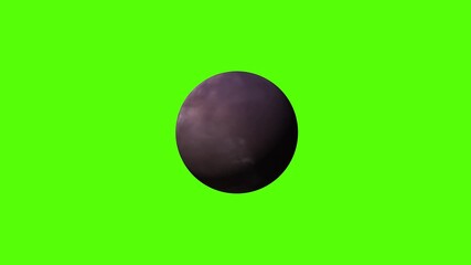 Wall Mural - green screen, animation of planets and their surfaces in the universe