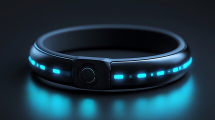 Fototapete - Futuristic Tech Wearable with Blue Lights.