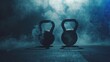 © ellisa_studio - Two Kettlebells in a Foggy Atmosphere