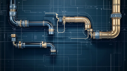 Sticker - Detailed_illustration_of_plumbing_pipes