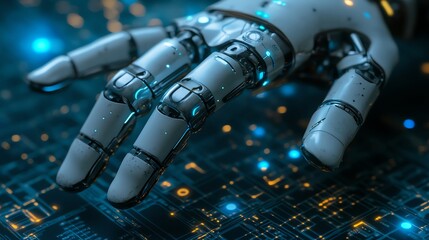 Poster - Robotic Hand Interacting with Circuit Board.