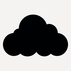 Black cloud silhouette icon design