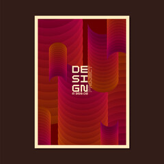 Poster - Template for text information. A composition of geometric shapes. Vector illustration. Graphic elements for design and creativity. Fashion poster. Abstract background.