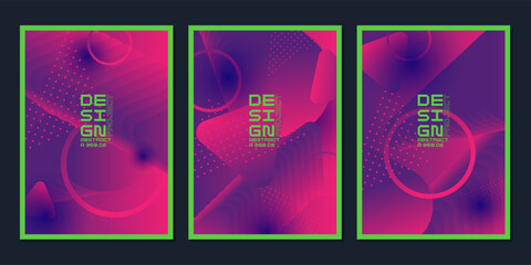 Poster - Bright attractive abstract background with graphic elements. A composition of shapes and color spots. A blank for creativity.