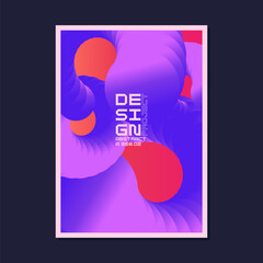 Poster - A template to use in your design. Template for text information. A composition of geometric shapes. Vector illustration. Graphic elements for design and creativity.